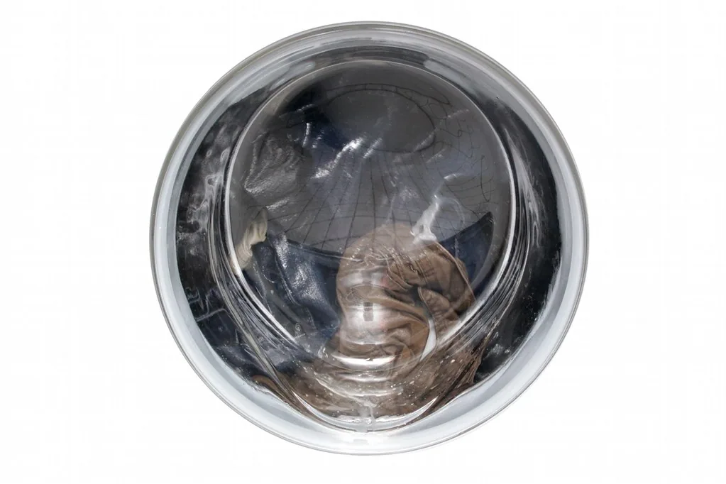 Editorial lifestyle photograph for a laundry setup for smaller homes.